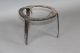 A Rare 18th C Wrought Iron Fireplace Tall Footed Hearth Trivet Old Surface Primitives photo 6