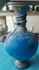 Large Roman Glass Vase,  2nd - 3rd Century A.  D.  Blue Iridescent Roman photo 2