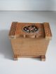 Vintage Miniature Carved Wooden Breton Seat / Box - Small Doll Size Boxes photo 4