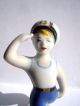 Vintage Soviet Porcelain Young Boy Sailor 1960s Figurines photo 3