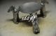 Exquisite Chinese Silver Copper Handmade Carved 3 Rabbit Candlestick Other Chinese Antiques photo 8