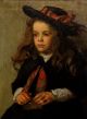 Antique 19thc Victorian James Taddeo,  Young Scottish Girl Portrait Oil Painting Other Antique Decorative Arts photo 3