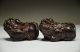 Chinese Agilawood Hand Carved Pair Brave Troops Statues Other Antique Chinese Statues photo 1