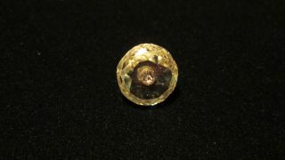 19th Cent.  Rhinestone Cener Ome Pinshank Citrine Colored Glass Faceted photo