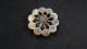 Victorian Era 19th Century Black Glass Passementerie Button Faceted Snowflake Buttons photo 3