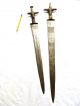 2 Antique Daggers Tuareg Sahara Arab Islamic Short Sword.  Telek Knife Kaskara Other African Antiques photo 2