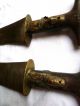 2 Antique Daggers Tuareg Sahara Arab Islamic Short Sword.  Telek Knife Kaskara Other African Antiques photo 5