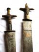 2 Antique Daggers Tuareg Sahara Arab Islamic Short Sword.  Telek Knife Kaskara Other African Antiques photo 6