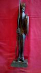 Vintage Teak Wood Roman Mid Evil Statue Figure Carved Figures photo 1