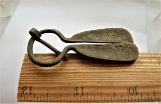 Authentic Ancient Medieval Artifact - Bronze Fibula (k523) photo