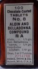 Vintage Medicine Apothecary Belladonna Glass Brown Bottle By Parke Davis No.  8 Bottles & Jars photo 1