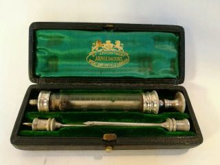 Antique Vintage Arnold & Sons Medical Syringes,  Surgical Instrument photo