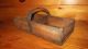 Vintage Wooden Primitive Tool Box / Carry Tote / Old Farm Tool Boxes photo 6