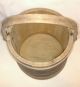 Antique Firkin Banded Sugar Bucket With Lid Wood Handle Primitives photo 7
