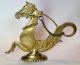 Vintage Venetian Italy Gondola Boat Brass Seahorse Horse Hippocamp Two Metalware photo 4