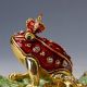 Chinese Collectable Cloisonne Inlaid Rhinestone Handwork Frog Statue D1407 Other Antique Chinese Statues photo 1