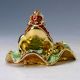 Chinese Collectable Cloisonne Inlaid Rhinestone Handwork Frog Statue D1407 Other Antique Chinese Statues photo 2
