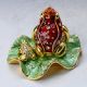 Chinese Collectable Cloisonne Inlaid Rhinestone Handwork Frog Statue D1407 Other Antique Chinese Statues photo 3