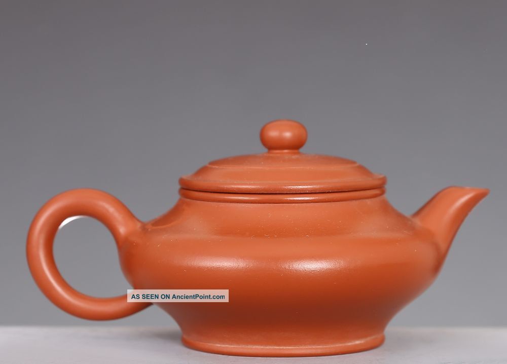 Rare Chinese Yixing Zisha Pottery Teapot Marked Mengchen Na309 Teapots photo