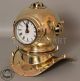 Collectible Full Brass Divers Helmet Clock Miniature Reproduction 8 