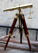 Vintage Marine Ship Master Brass Telescope With Wooden Tripod Scope Collectible Telescopes photo 2