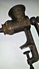 Antique Universal No.  1 Meat Grinder Cast Iron Hand Crank Wood Handle Chopper Meat Grinders photo 7