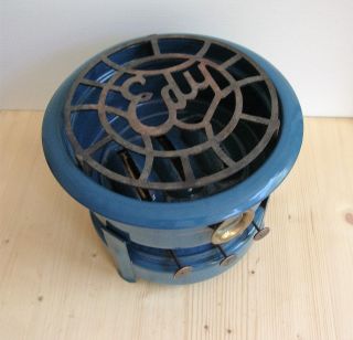 Vintage Enamel Dutch Enamel Kerosene Stove Blue Enamel Cast Iron Edy photo