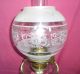 Victorian Glass Font Oil Lamp Shade & Chimney 26 