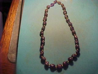 Roman Necklace Of Garnet Coloured Glass Beads Circa 100 - 400 Ad photo