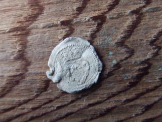 Late Medieval Period.  Ireland.  Lead Seal With Crowned Harp. photo