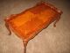 Vintage Inlaid French Style (provincial?) Mahogany Carved Coffee Table Antique 1900-1950 photo 1