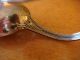 Vtg Monogramed E - Sterling Silver Curved Handle Baby Child Feeding Spoon Flatware & Silverware photo 3