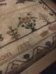 Large 19th C Early Antique Fabric Old School Girl Sampler Stitchery 1832 Signed Primitives photo 10