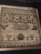 Large 19th C Early Antique Fabric Old School Girl Sampler Stitchery 1832 Signed Primitives photo 8