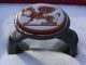 Solid Roman Style Silver Signet Intaglio Seal Ring Roman photo 2