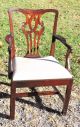 Antique Mahogany Chippendale Arm Chairs 1900-1950 photo 2