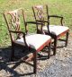 Antique Mahogany Chippendale Arm Chairs 1900-1950 photo 4