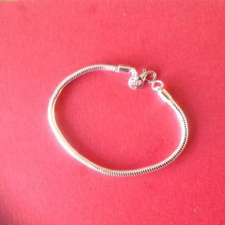 A Stunning 8 Ins ' Smooth Snake - Link ' 925 Silver Bracelet Beach Find photo