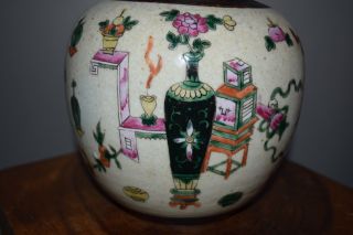 Fine Large Antique Chinese “precious Objects” Jar - 19thc photo