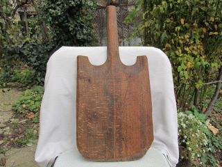 Old Antique Primitive Wooden Wood Bread Cutting Board Plate photo