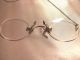 Antique Edwardian Pince Nez Rimless Eyeglasses Gold Chain Hair Pin Case Optical photo 2