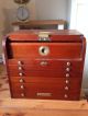 Antique Claudius Ash Tambour/drawer Dentist Chest,  Key Coin Collectors Cabinet 1800-1899 photo 1