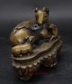 China Antique Folk Refined Brass Copper Carved Fengshui Lucky Three Sheep Statue Other Chinese Antiques photo 1