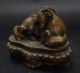 China Antique Folk Refined Brass Copper Carved Fengshui Lucky Three Sheep Statue Other Chinese Antiques photo 2