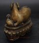 China Antique Folk Refined Brass Copper Carved Fengshui Lucky Three Sheep Statue Other Chinese Antiques photo 3