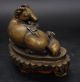 China Antique Folk Refined Brass Copper Carved Fengshui Lucky Three Sheep Statue Other Chinese Antiques photo 4