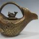 Chinese Bronze Handwork Fish Shape Teapot & Lid W Kangxi Mark A Teapots photo 2