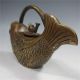 Chinese Bronze Handwork Fish Shape Teapot & Lid W Kangxi Mark A Teapots photo 3
