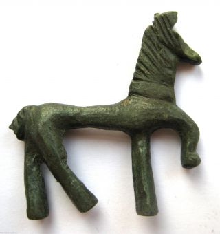 Rare Circa.  500 B.  C Late Bronze Age Celtic Bronze Votive Horse Statue - Uffington photo