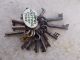 15 Small Antique Iron Brass & Steel Keys For Cabinets Boxes Coffers Locks Locks & Keys photo 1